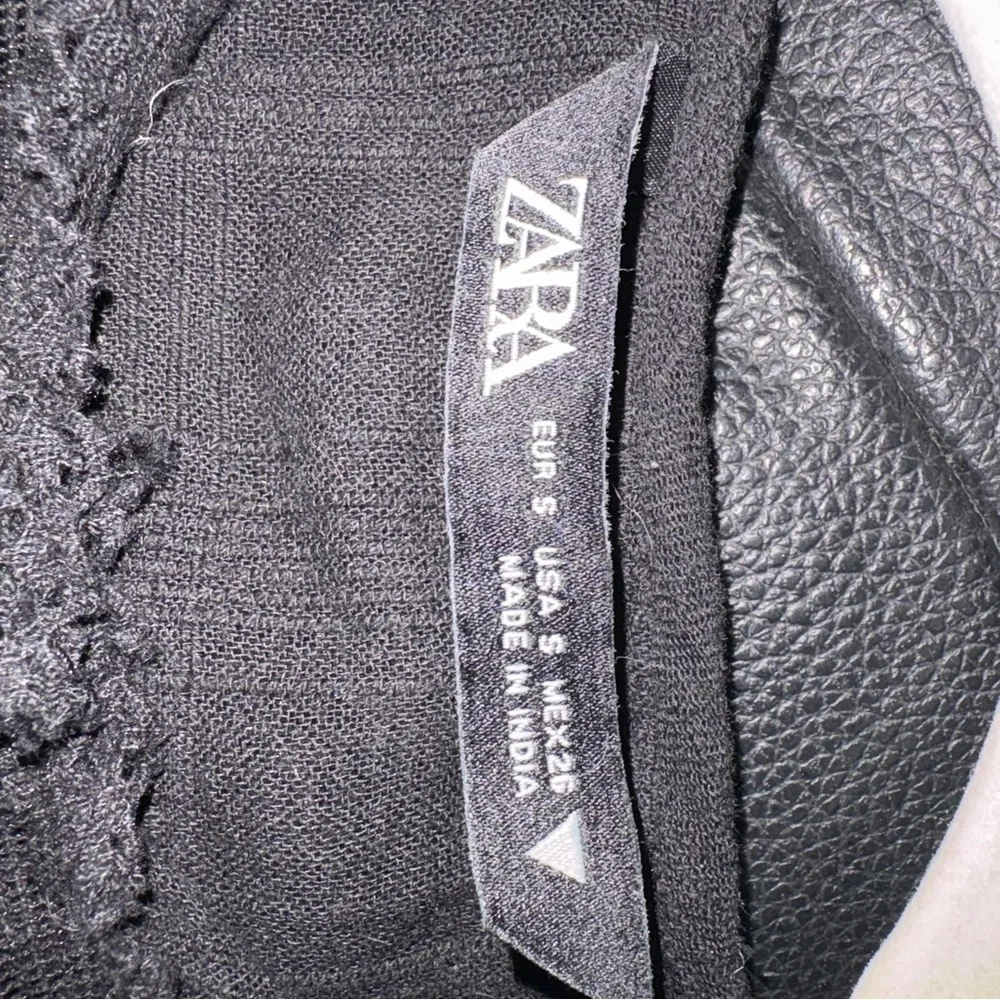 Zara Dark black Embroidered Blouse - Picture 5 of 6